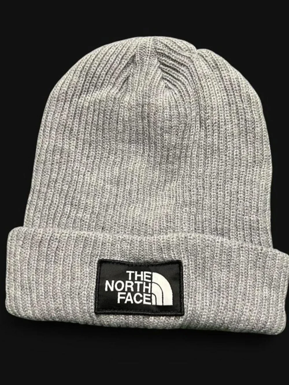The North Face Light Gray Cuffed Beanie